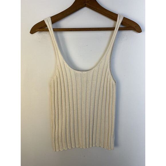 Sky and Sparrow Tank Top Sweater Women's Medium Stretch Button Detail Y2K - Picture 4 of 5